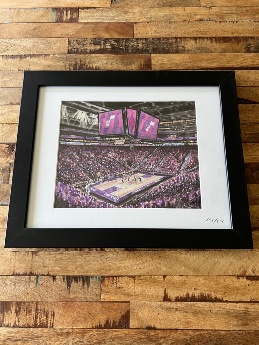 Utah Jazz Basketball Arena Art Print by Amy Werner, limited edition